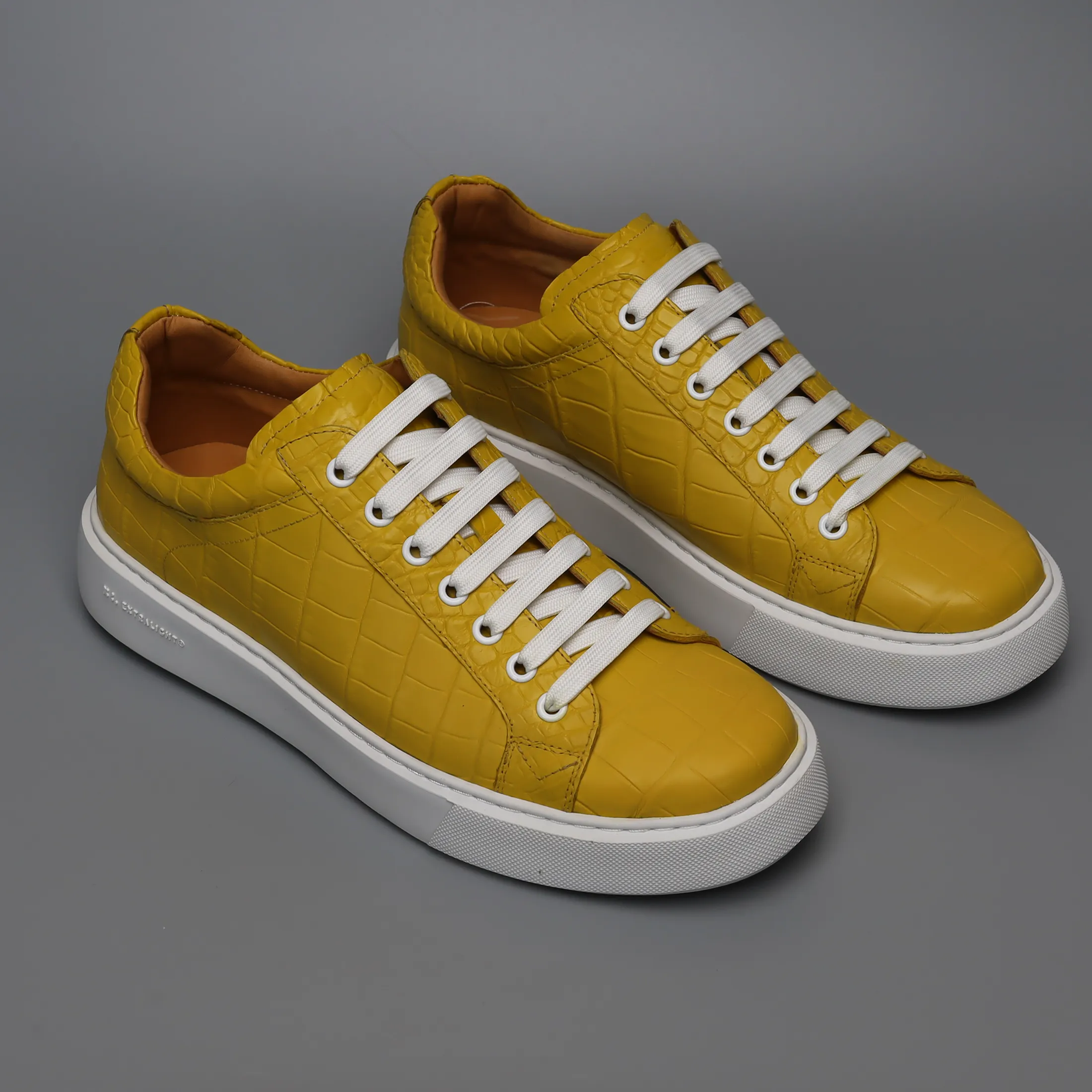 Moreschi Loafers Mens Handmade Alligator Leather Sneakers | Luxury Genuine Alligator Shoes for Men  Exotic Alligator Sneakers