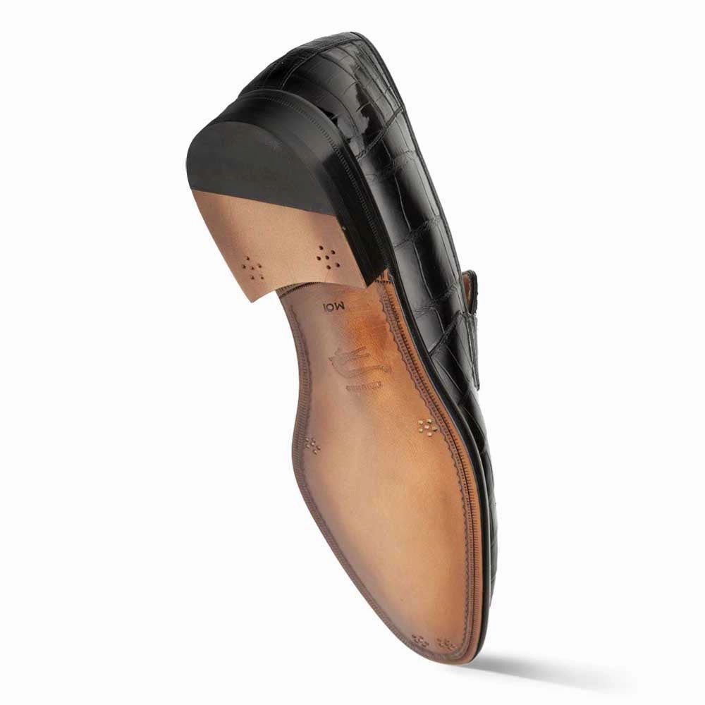 Dsw Franco Sarto Loafers Mezlan Men's Black Piccolo Genuine American Alligator Penny Loafer