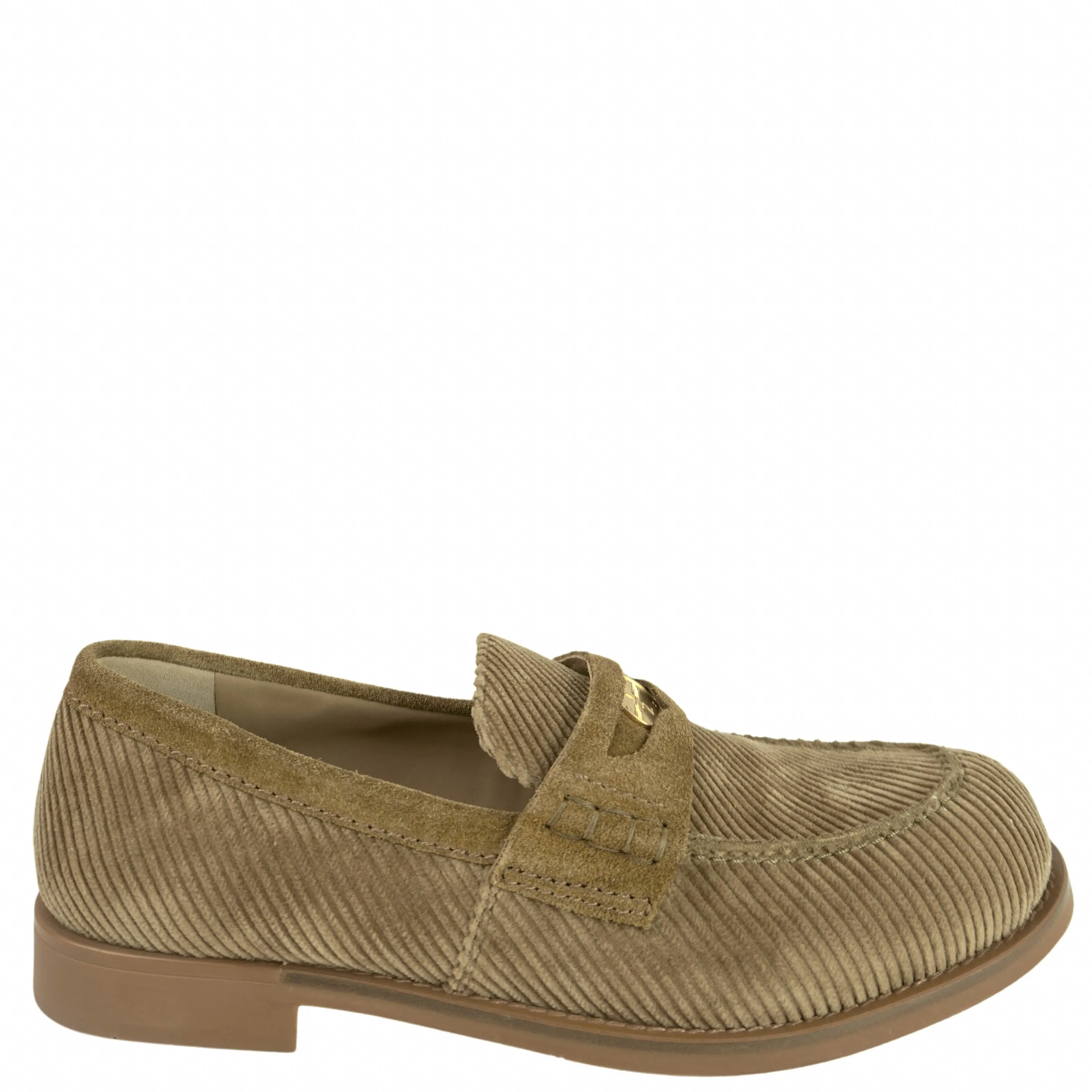 Flats Summer Shoes Miu Miu Corduroy Loafers in Beige