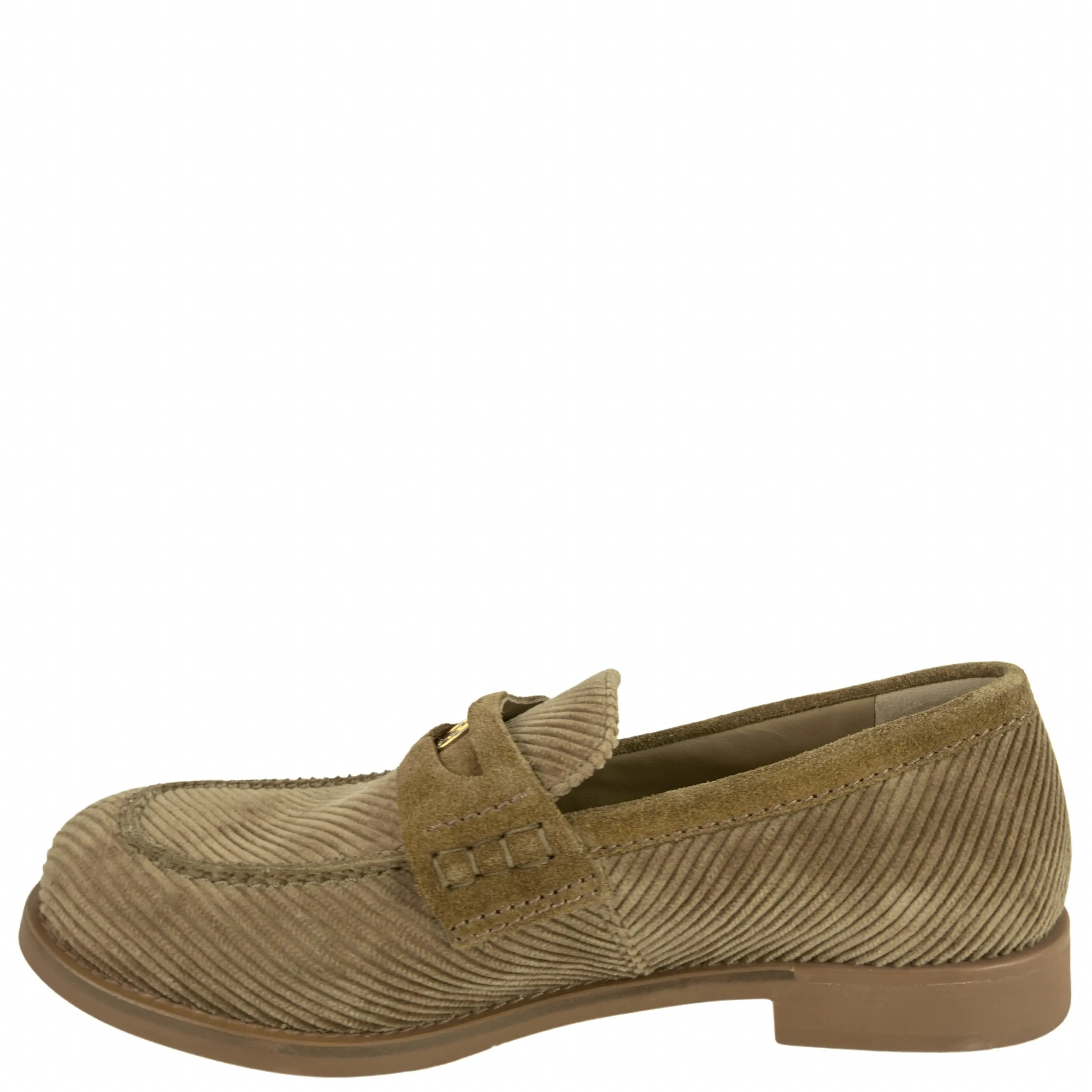 Miu Miu Corduroy Loafers in Beige Flat Shoes That Look Like