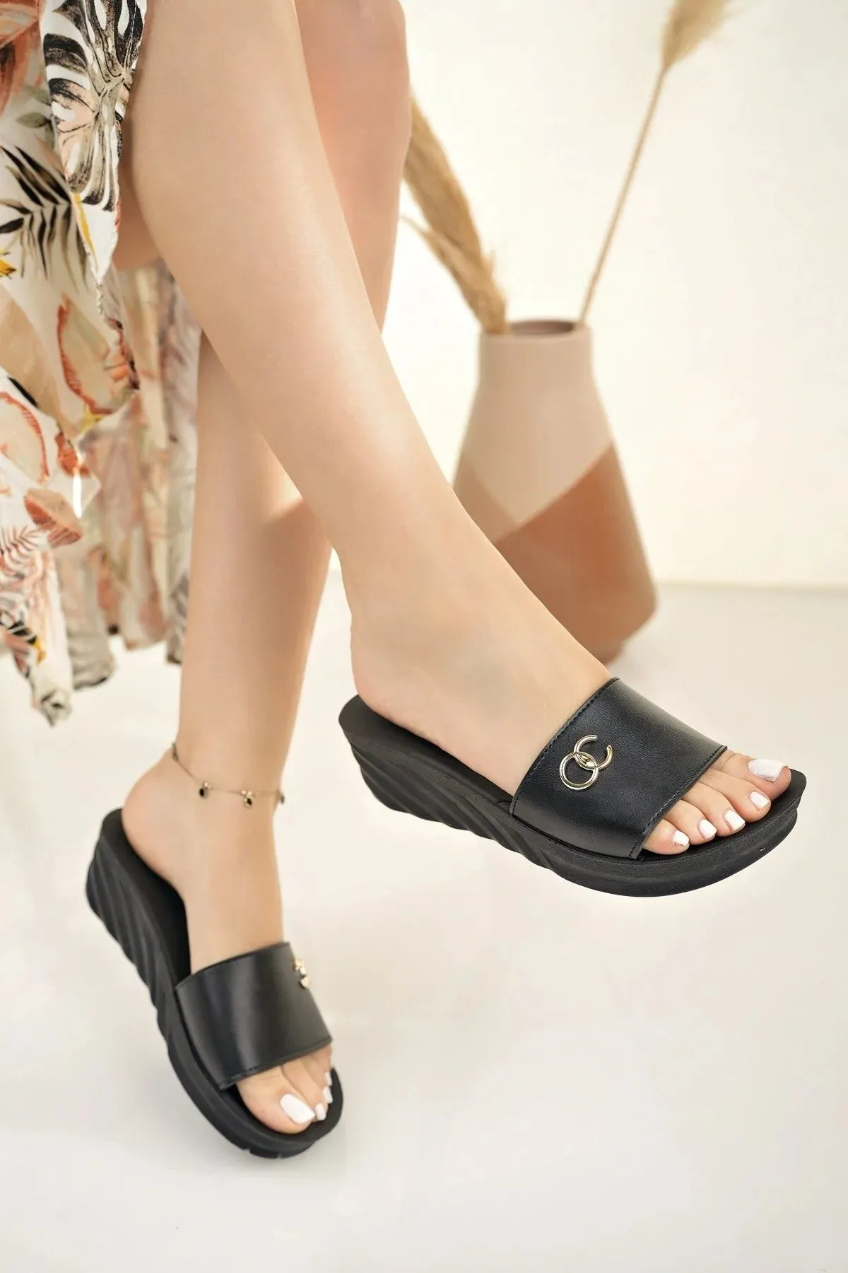 Sand Color Uggs Slippers Modafrsat Women's Dresses Stylish Summer Slippers