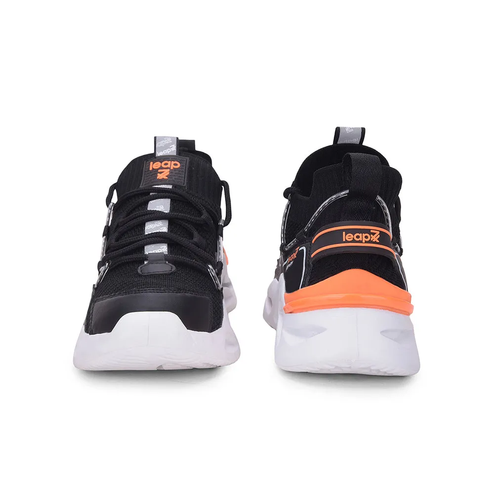 Leap7x Lacing Black Casual Shoes For Men NUCLEAR-1 By Liberty Casual Shoes For Comfortable