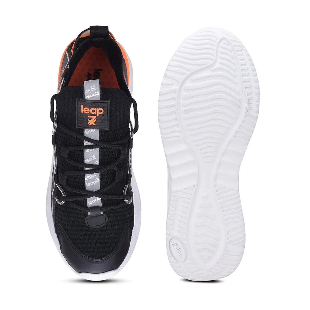 Leap7x Lacing Black Casual Shoes For Men NUCLEAR-1 By Liberty Casual Shoes For Kurta Pajama