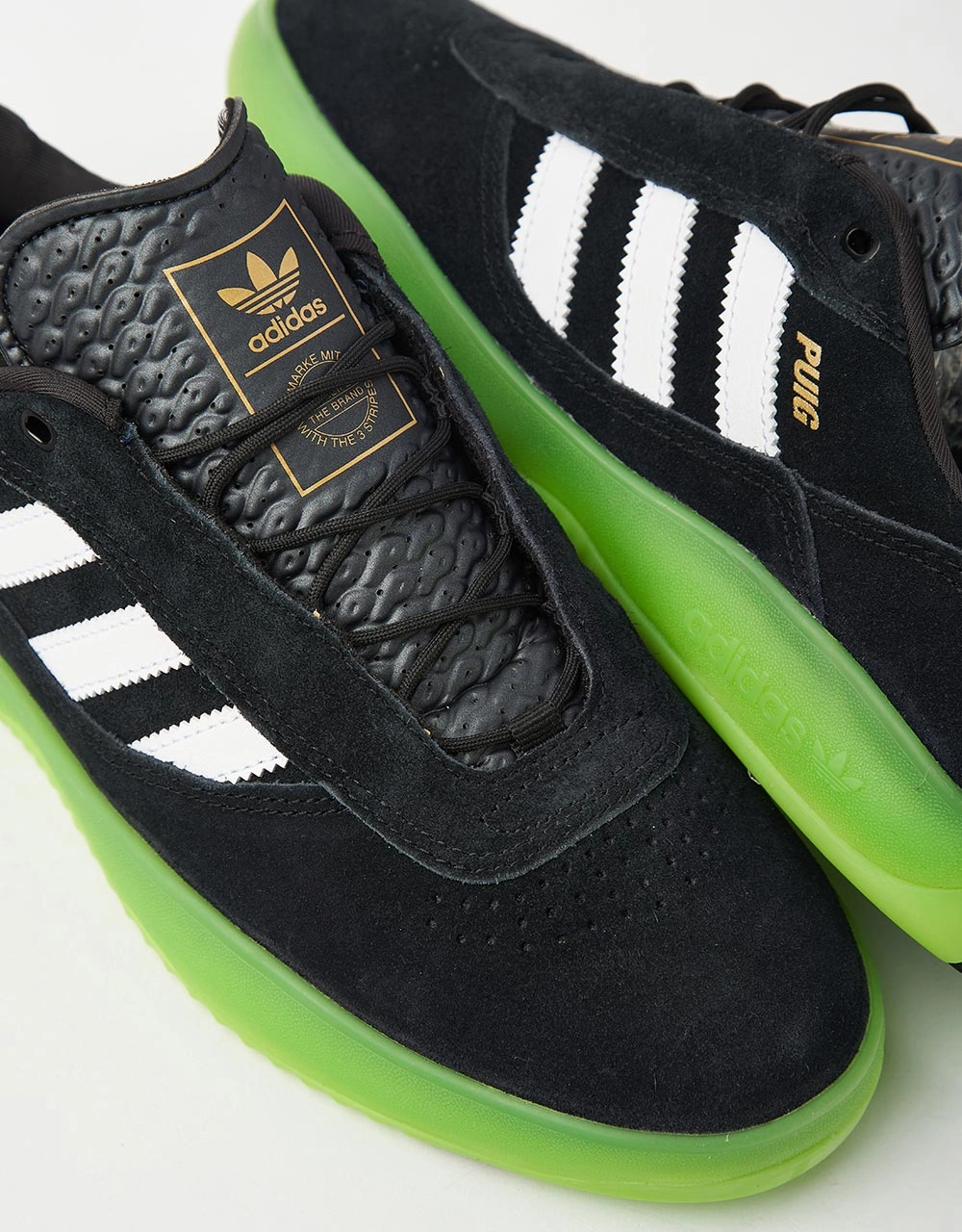 adidas Puig Skate Shoes - Core Black/White/Semi Solar Green Adidas Sprint Shoes