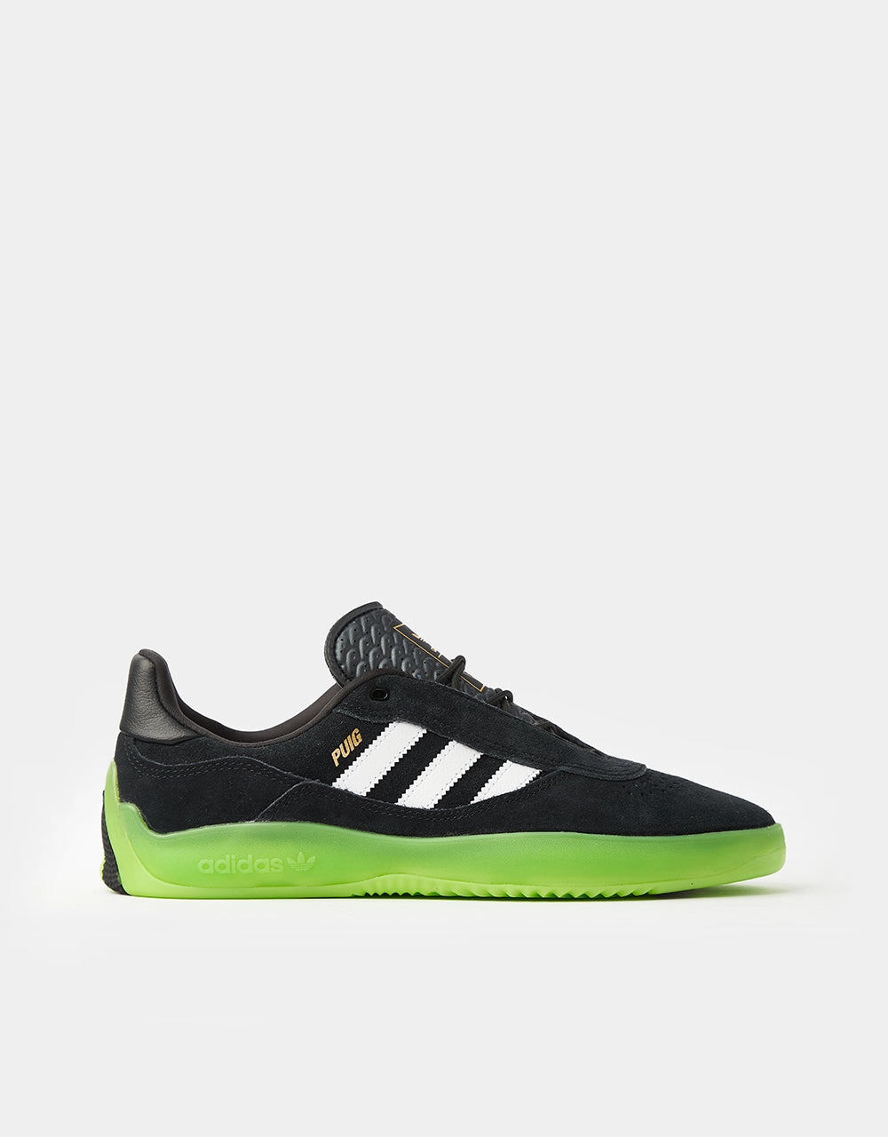 adidas Puig Skate Shoes - Core Black/White/Semi Solar Green Adidas Shoes Adults