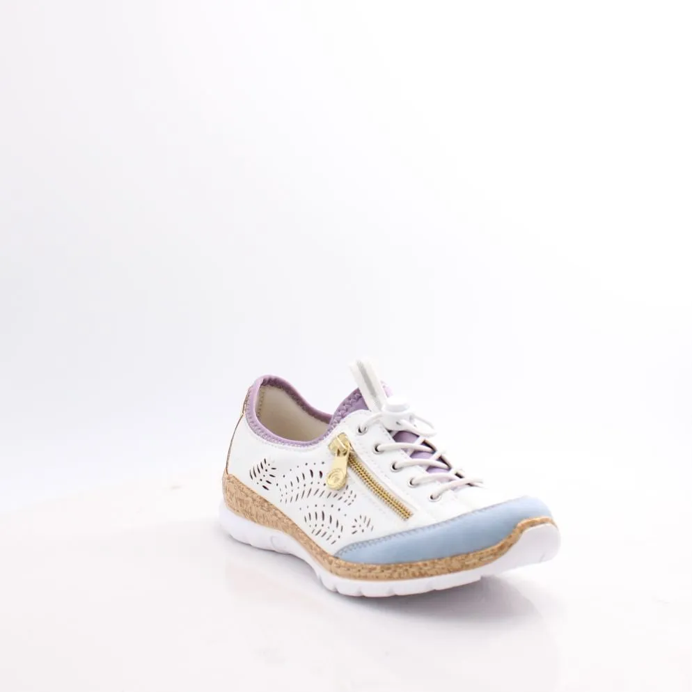 N42K6 RIEKER SHOES 1461 Ii Tumbled Nubuck Leather Platform Casual Shoes