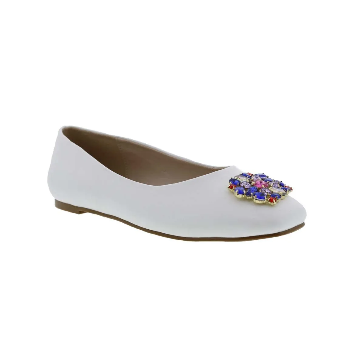 Bellini Sybil Women Slip-on Flat Shoes In White Smooth Calf Pain After Wearing Flat Shoes