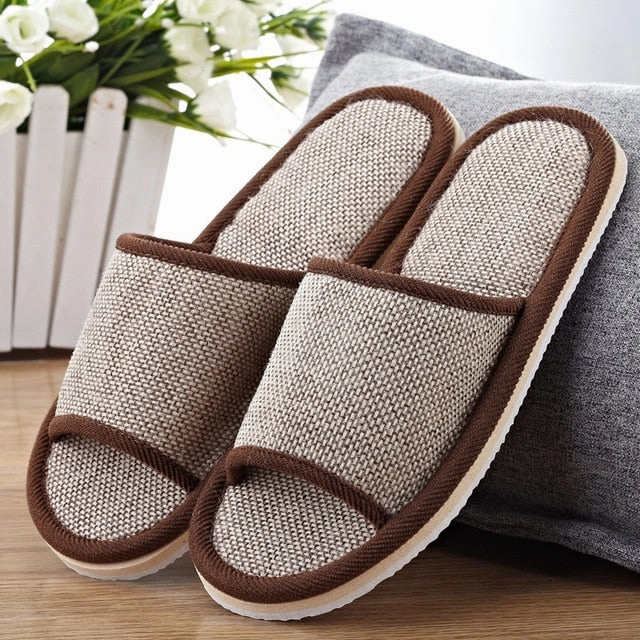 Natural Flax Home Slippers Ladies Slippers Sale