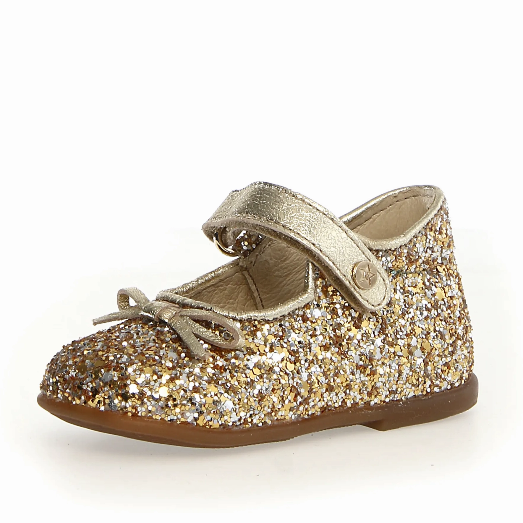 Naturino Ballet Girl's Flats - Platinum Silver Best Running Shoe For Crossfit