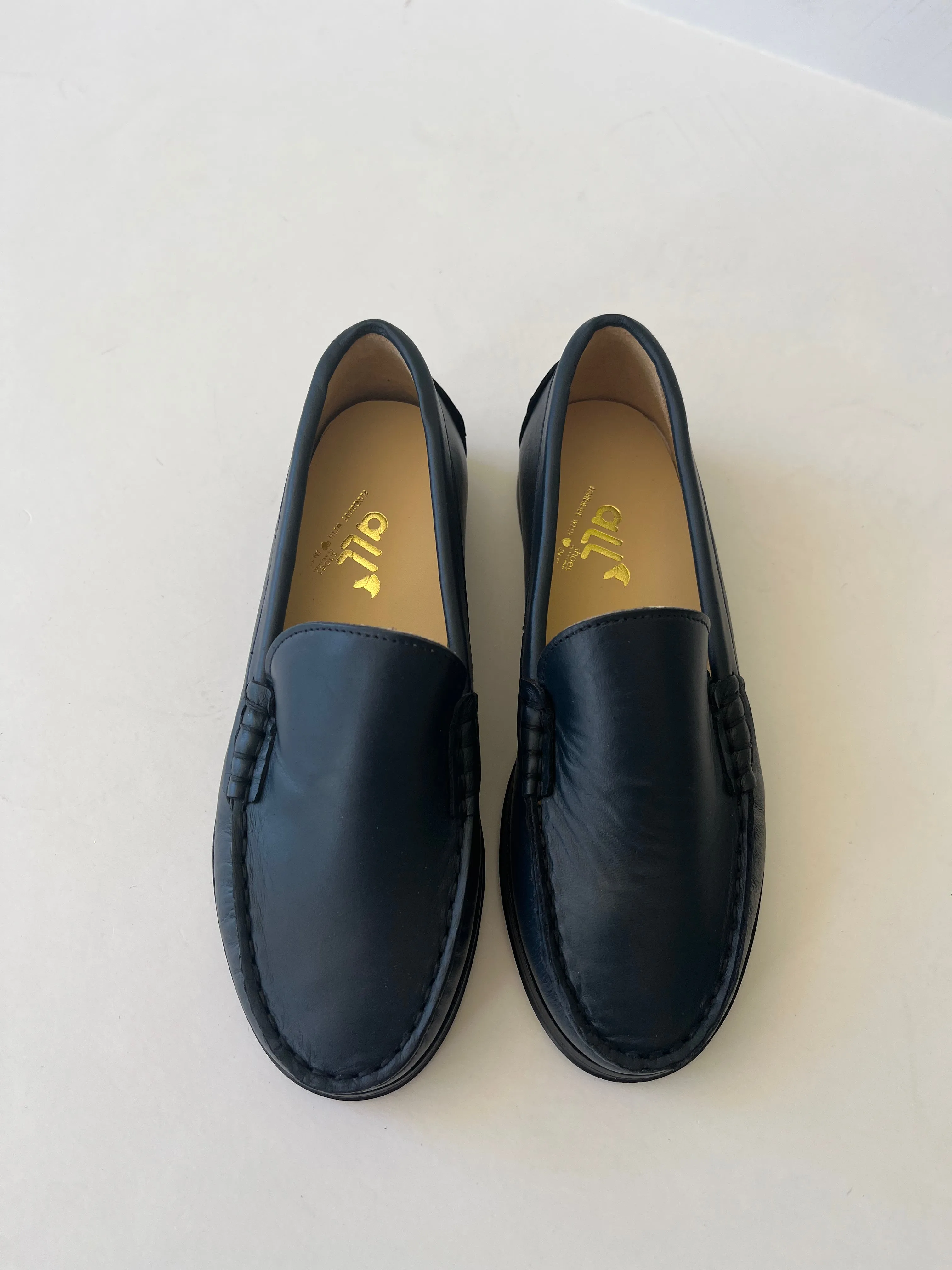 Dress Tassel Loafers Navy leather loafer