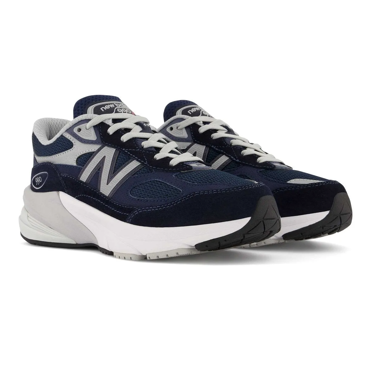 New Balance GS (Grade School) GC990NV6 Navy/White Flat Lace Shoes