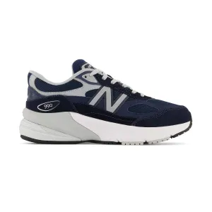 New Balance GS (Grade School) GC990NV6 Navy/White Flat Shoes With Peep Toe