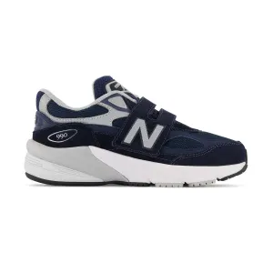 New Balance PS (Preschool) PV990NV6 Navy/White Plus Size Flats Shoes