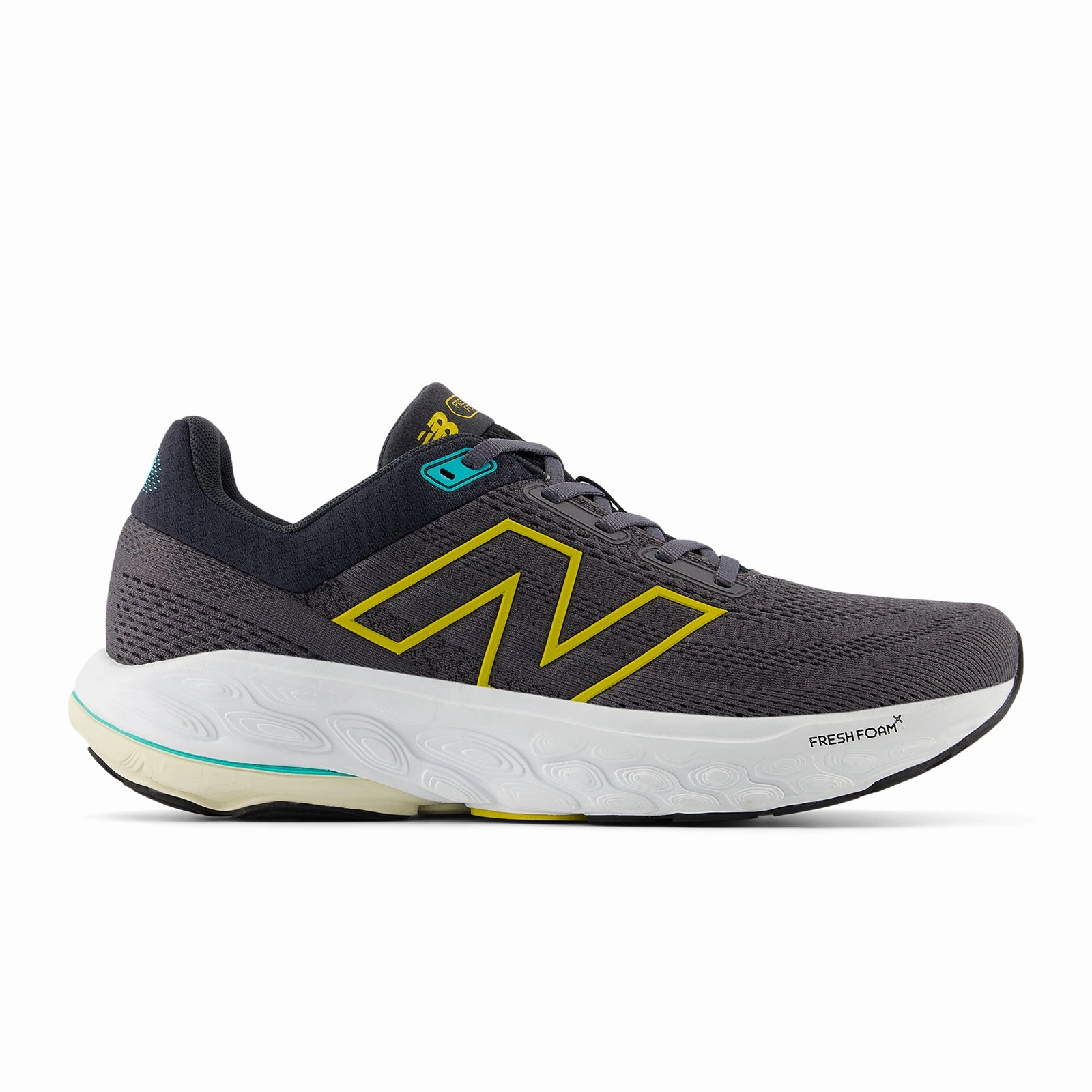 New Balance Fresh Foam X 860 v14 Running Shoe (Men) - Magnet/Ginger Lemon/Cyber Jade Vegan Running Shoes