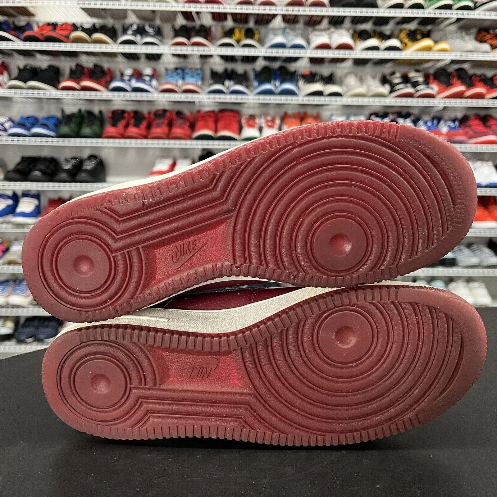 Asics Gel-tactic Volleyball Shoes Nike Air Force 1 Crimson Red Patent Leather Sneakers 315122-601 Men's Size 9.5