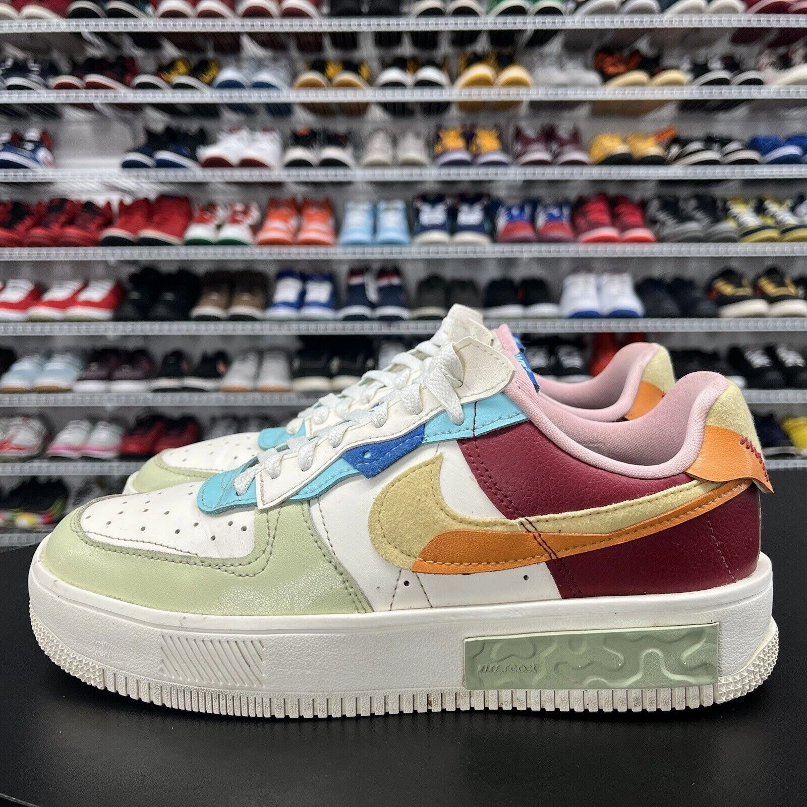 Nike Air Force 1 Fontanka Sail Multi Womans  Shoe DO6719-100 Men's Size 9.5 Asic Shoe Size Chart
