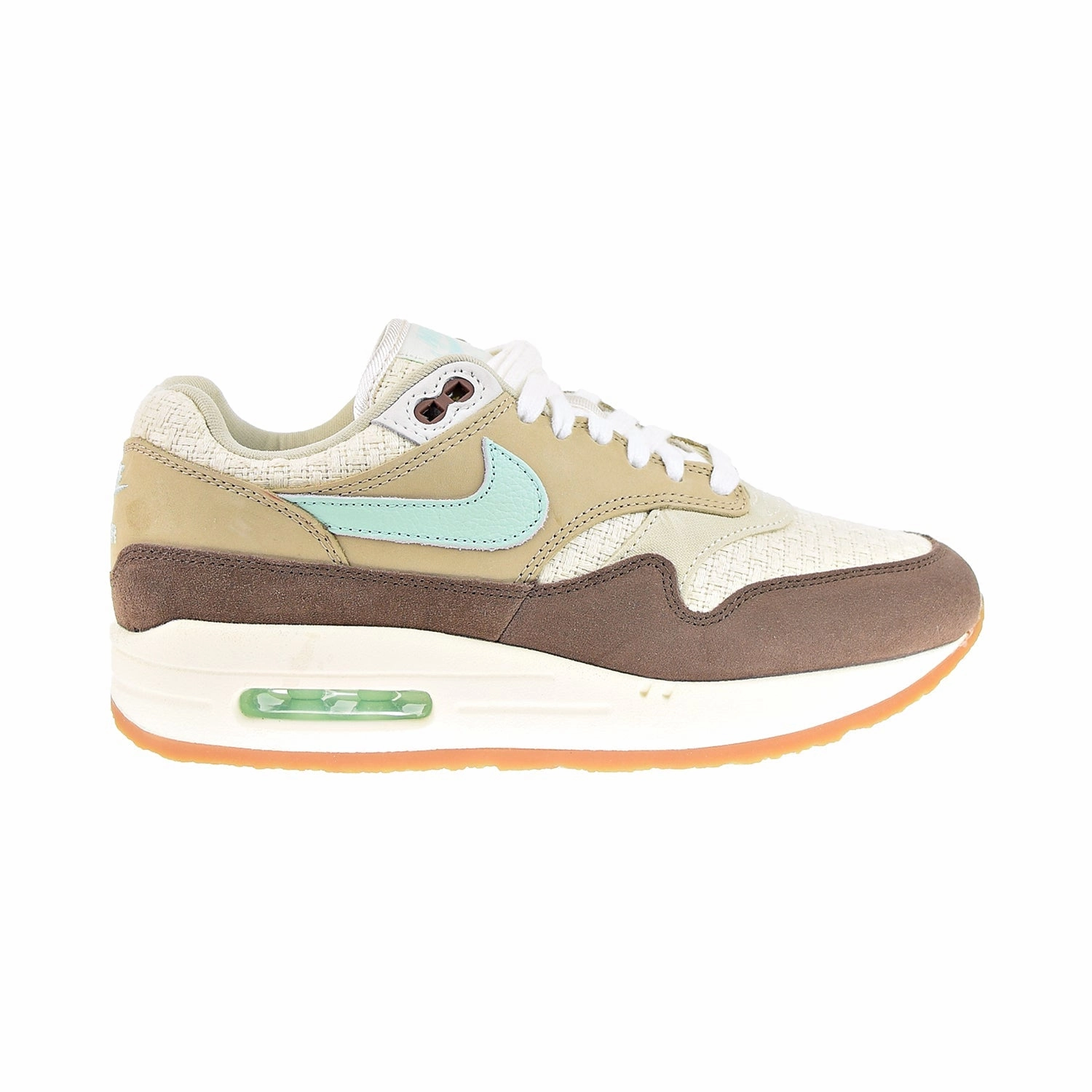 Nike Air Max 1 Premium Men's Shoes Medium Brown-Mint Foam Stylish Asics Shoes