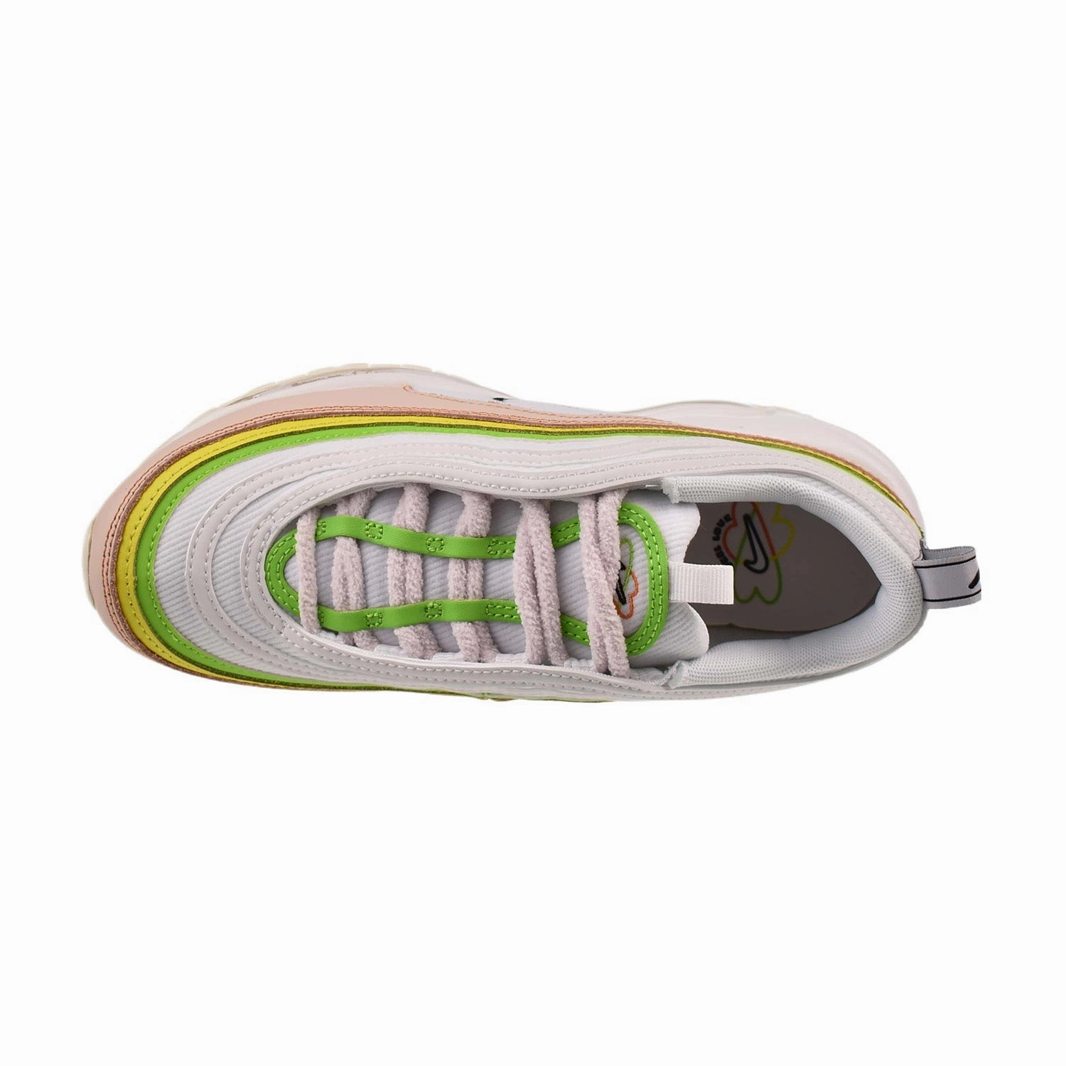 Nike Air Max 97 "Feel Love" Women's Shoes White-Pearl Pink-Black Asics Gel Venture 9 Running Shoes