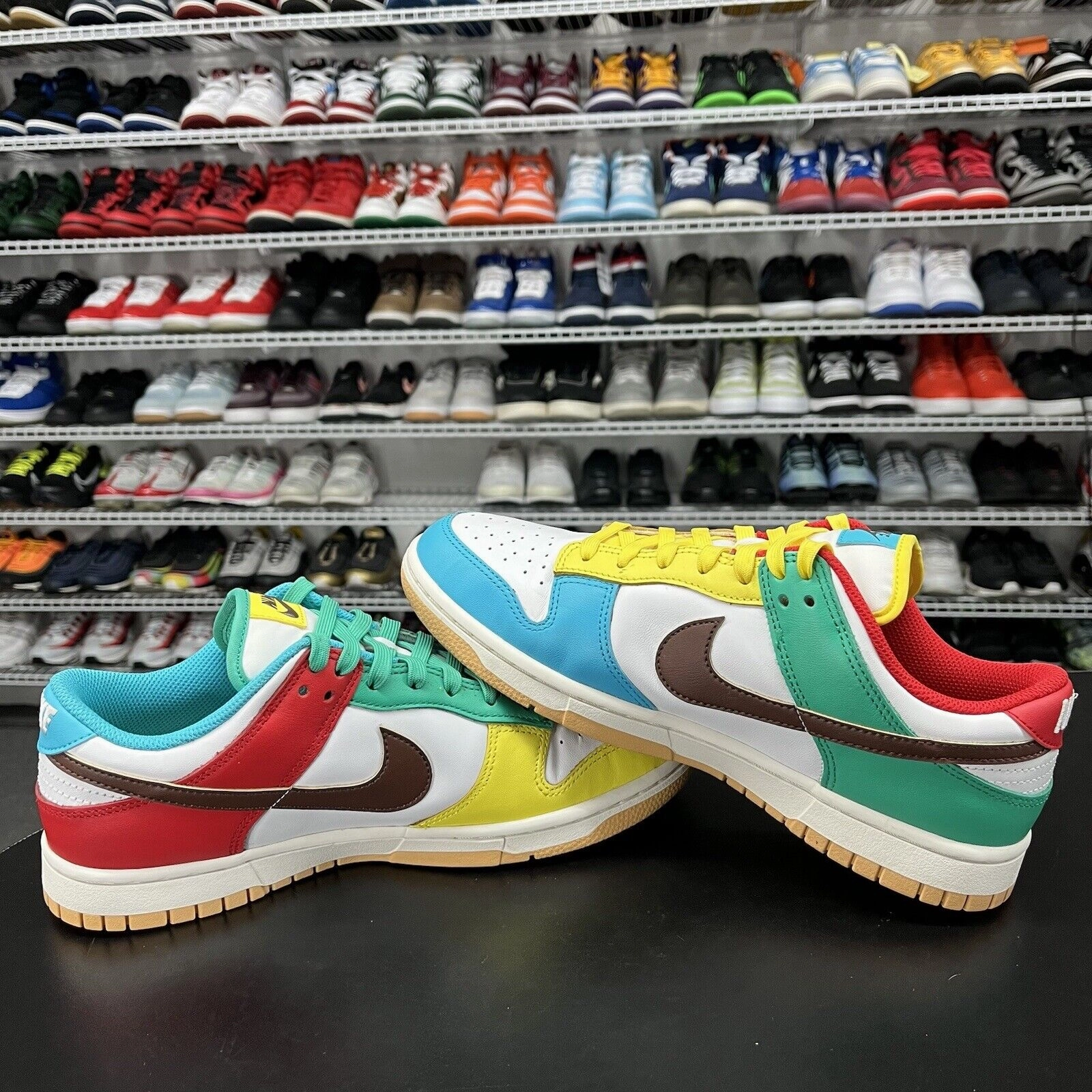 Nike Dunk Low FREE.99 White DH0952-100 Men's Size 8.5 Metallic Asics Shoes