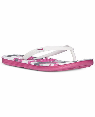 Nike Girls' Solarsoft Print Thong II Sandals from Finish Line Asics Tiger Gel Lyte V Sanze Shoes H817l