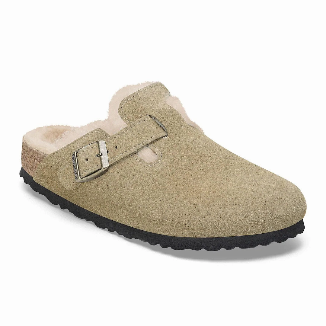 Boston Shearling - Suede Taupe Ryka Slippers
