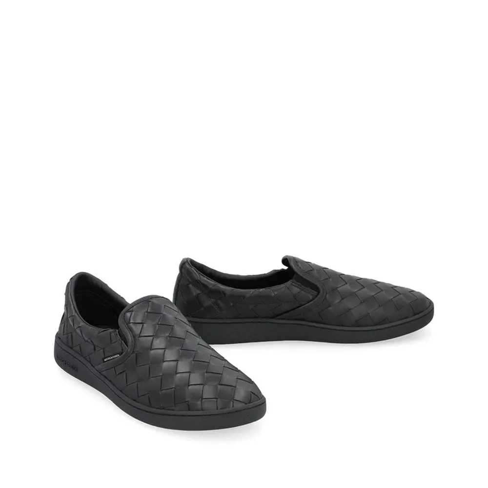 Bottega Veneta Black Calfskin Sneakers Sneakers In Leather