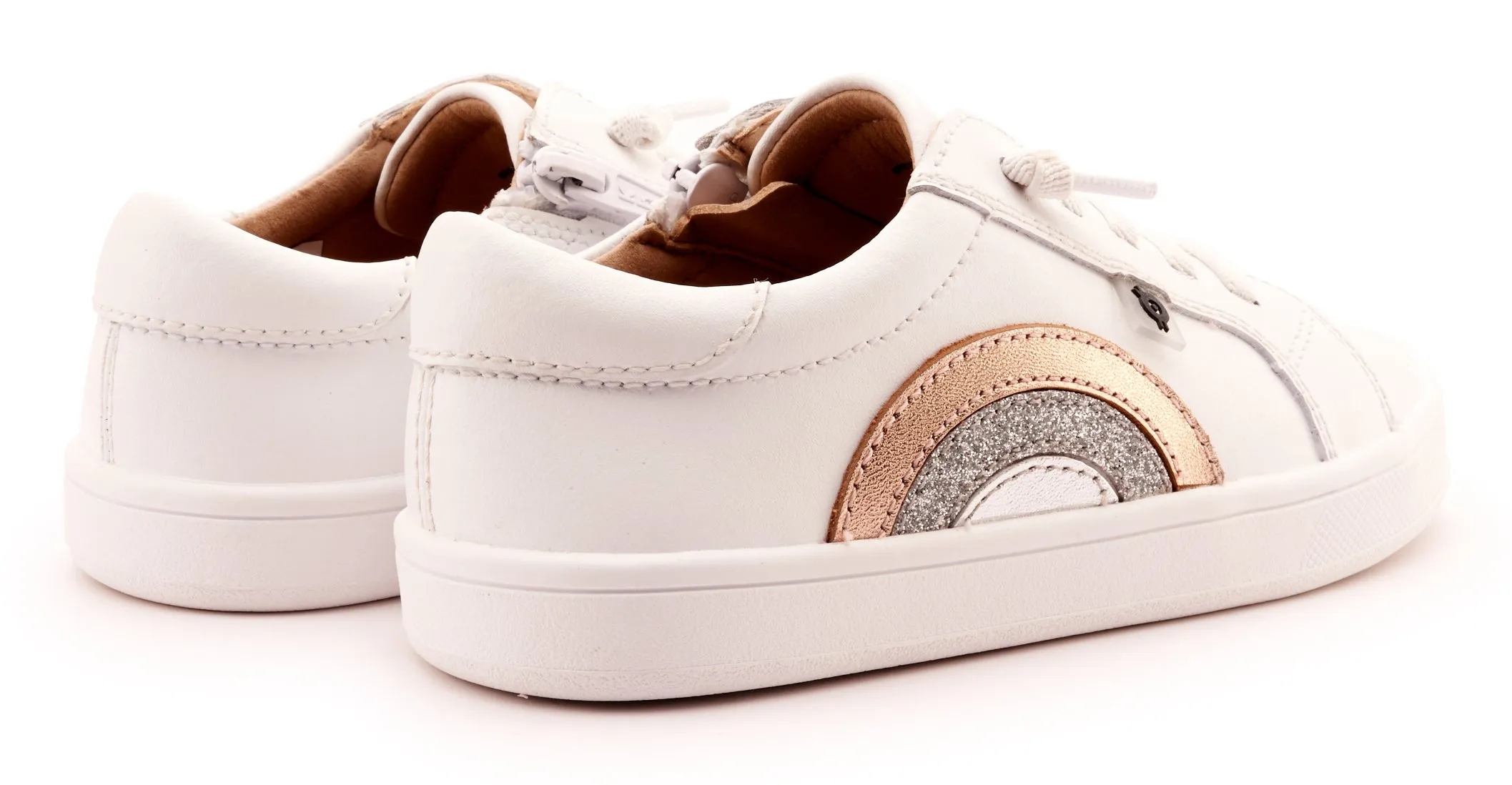 Woodland Casual Shoes Online Old Soles Girl's 1010 Girl's Rainbow Jumpa Casual Shoes - Snow / Copper