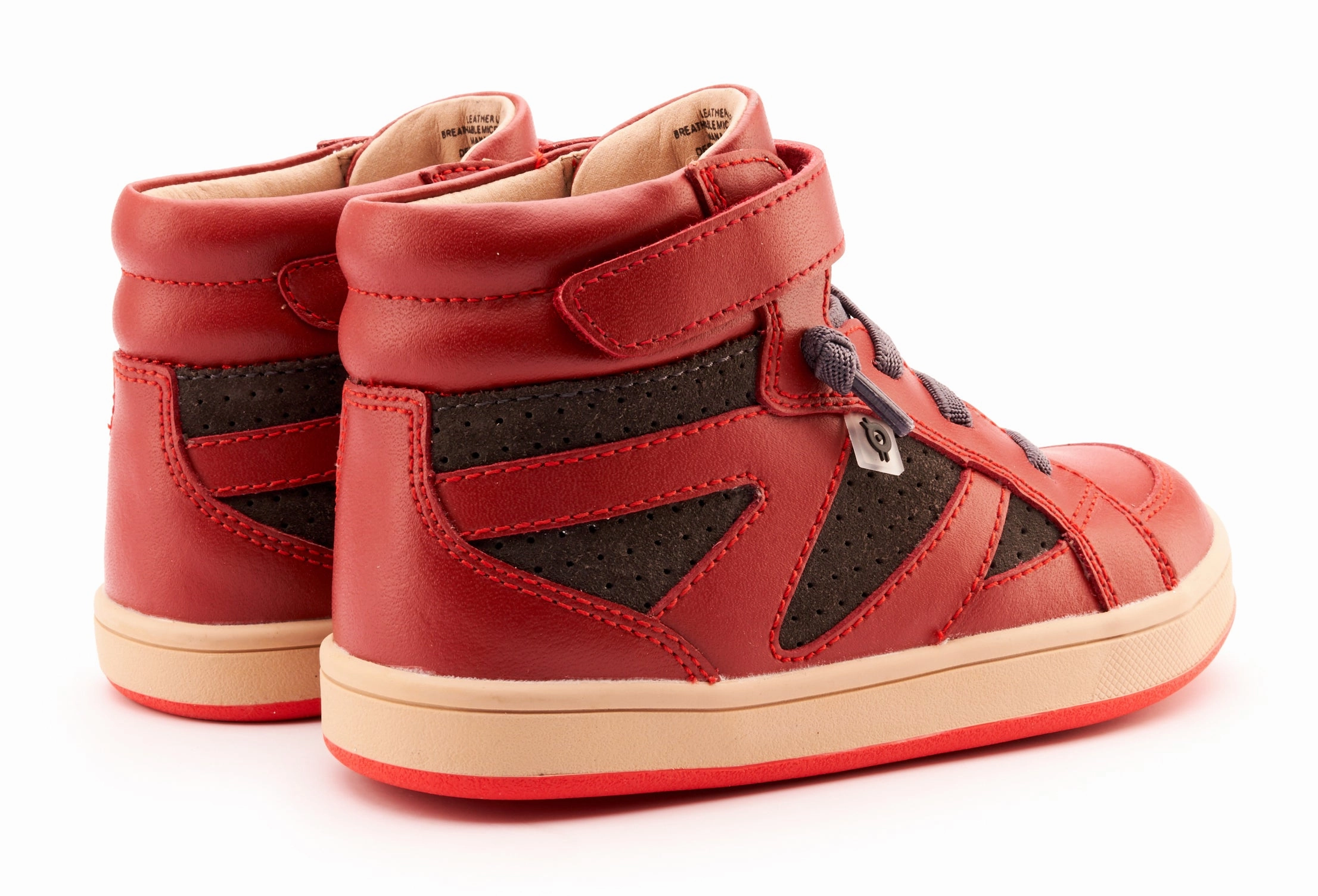 Best Casual Barefoot Shoes Old Soles Boy's & Girl's 1004 Sole Base Casual Shoes - Red / Dark Grey Suede / Natural Red Sole