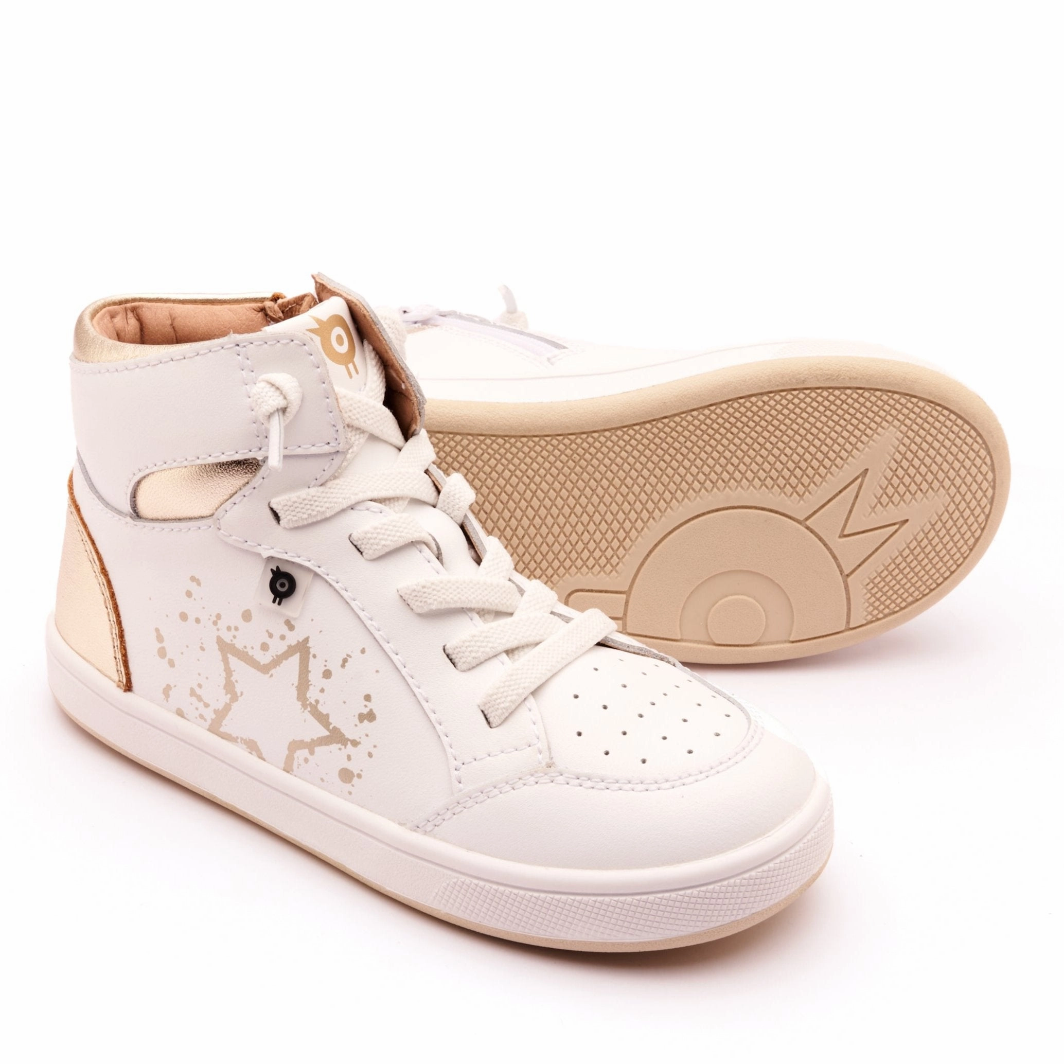Old Soles Boy's and Girl's High Splash Casual Shoes - Snow / Gold / White Gold Flat Sole Shoes Benefits
