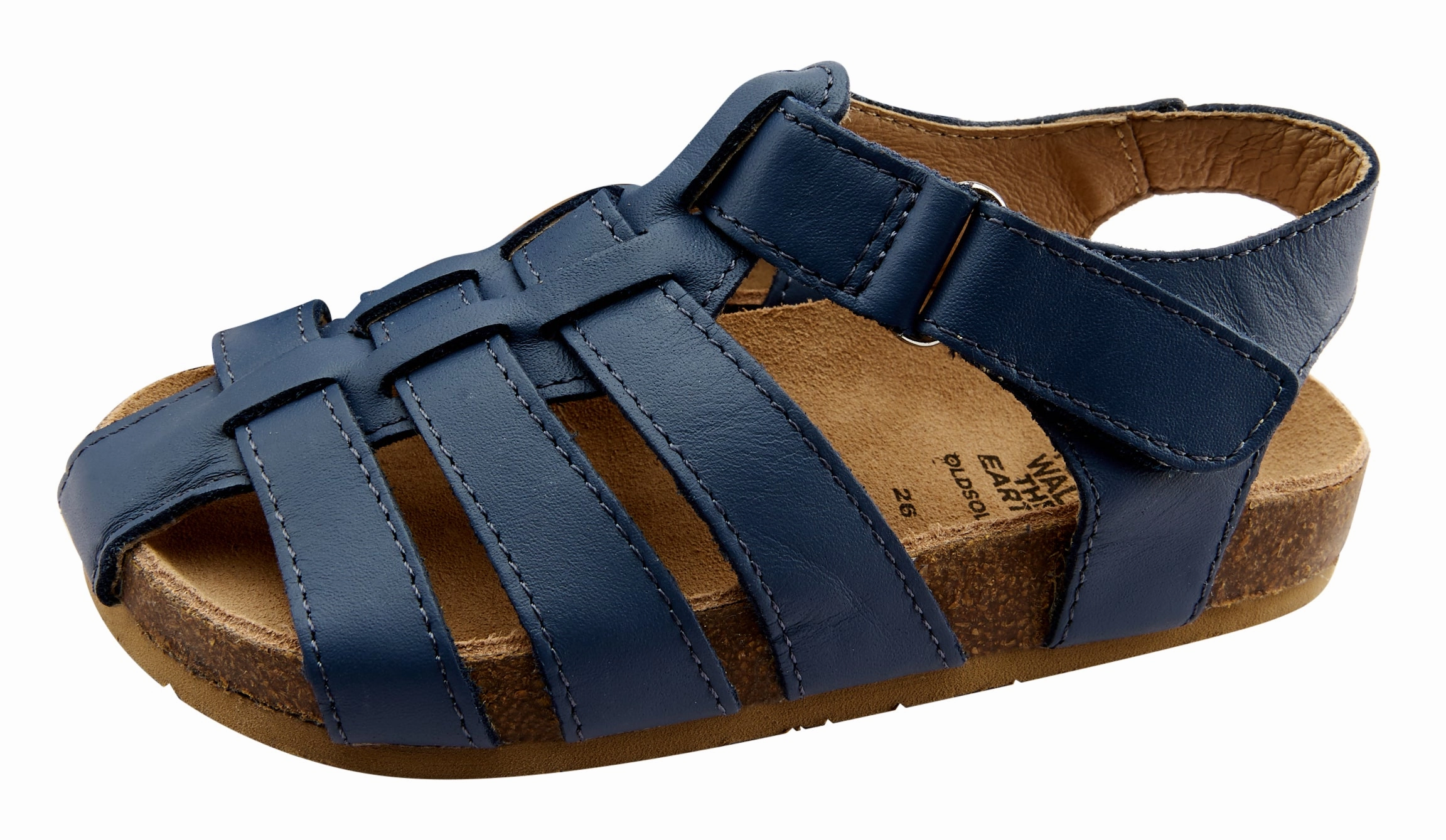 Old Soles Boy's Roadstar Fisherman Leather Sandals, Petrol Clowse Flat Shoes