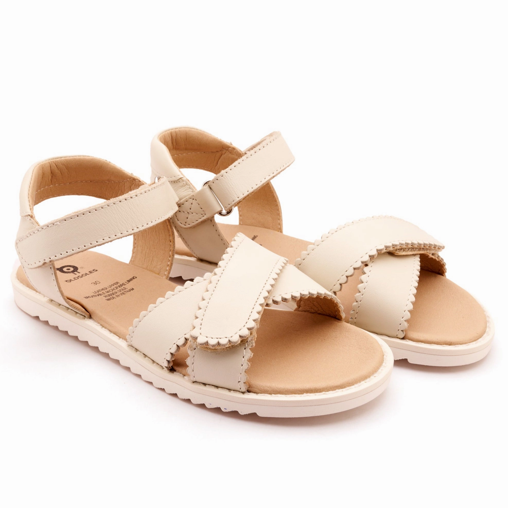 Old Soles Girl's Peachy Sandals - Vanilla Heel Mule Sandals