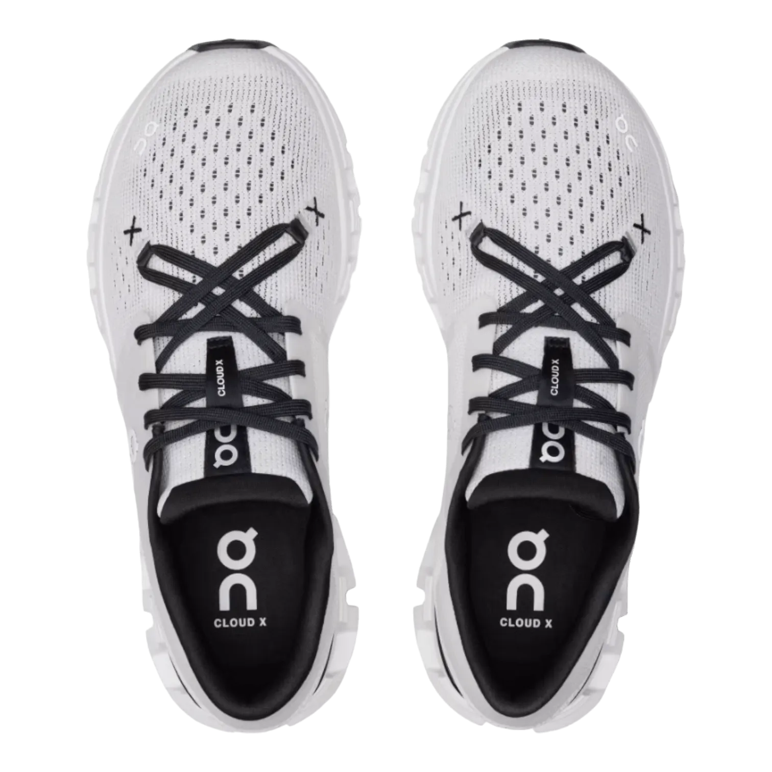 On Cloud X 4 Ivory/Black for Women 3WE30070791 Good Shoes For Running Cross Country