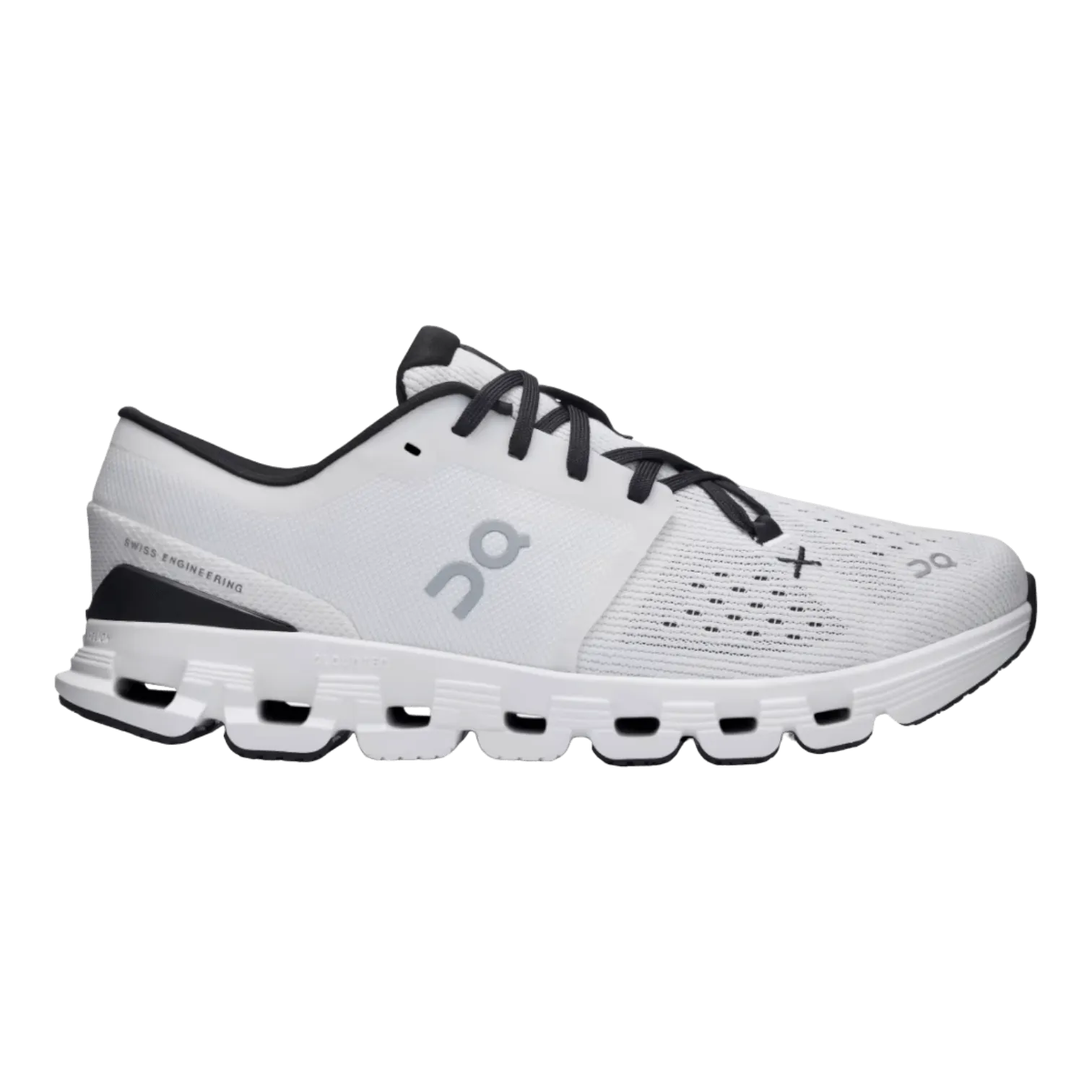 Running Shoes Without Shoelaces On Cloud X 4 Ivory/Black for Women 3WE30070791