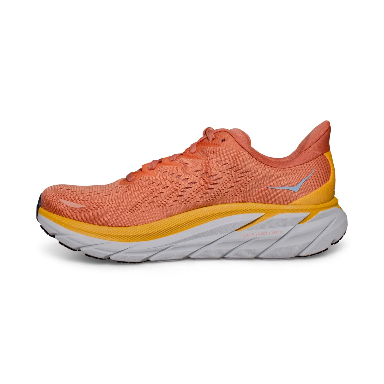 Hoka One One Clifton 8 Sun Baked / Shell Coral Running Shoes - Women's Best Running Shoes For Weak Knees