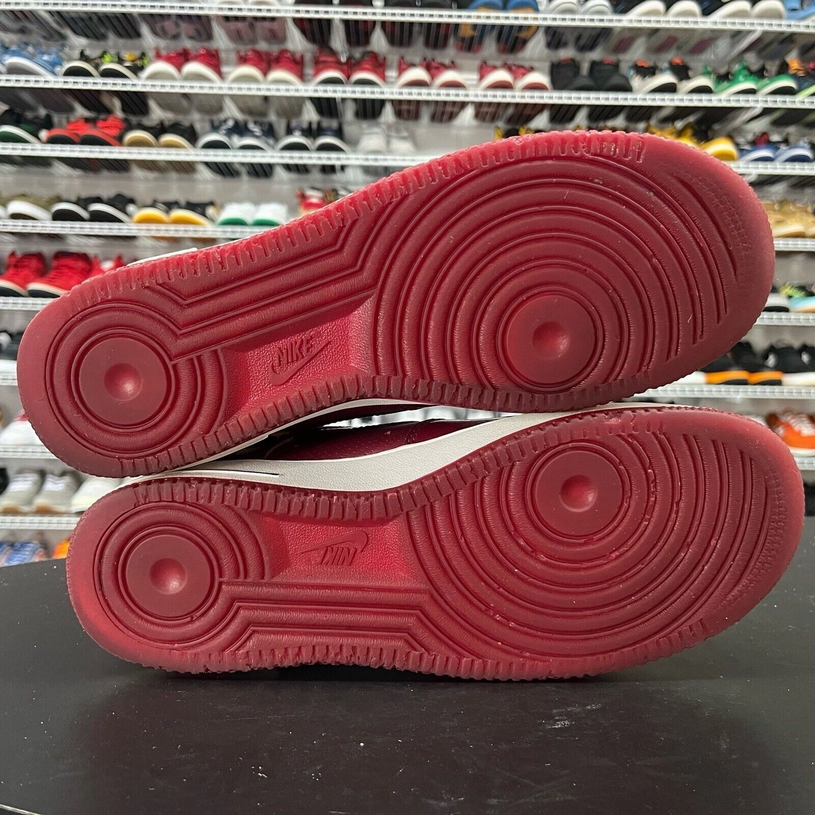 Asics Resolution X Tennis Shoe Reviews Nike Air Force 1 Crimson Red Patent Leather Sneakers 315122-601 Men's Size 10