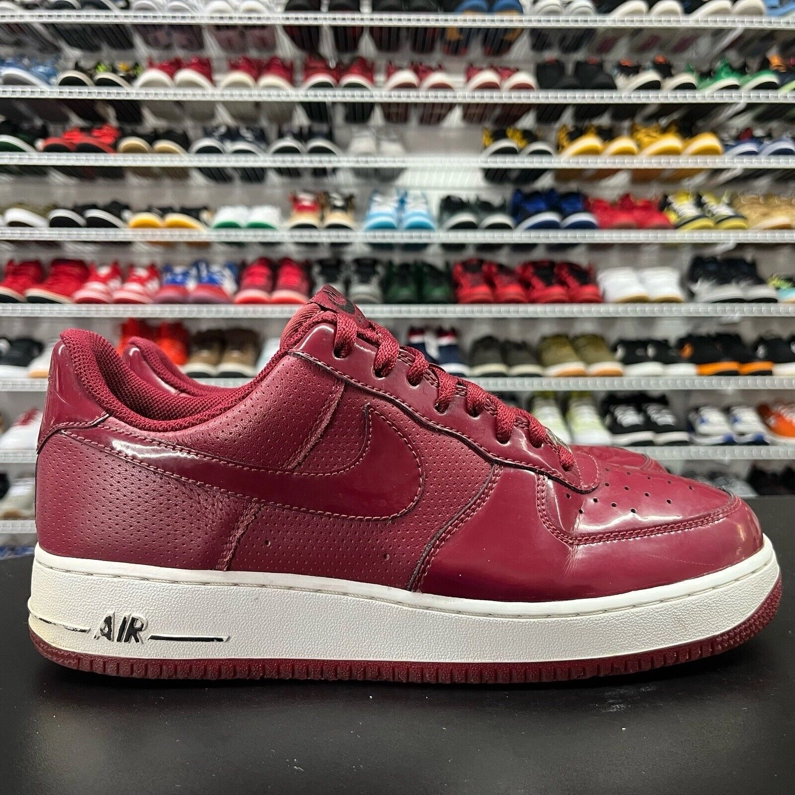 Asic Aggressor 2 Wrestling Shoes Nike Air Force 1 Crimson Red Patent Leather Sneakers 315122-601 Men's Size 10