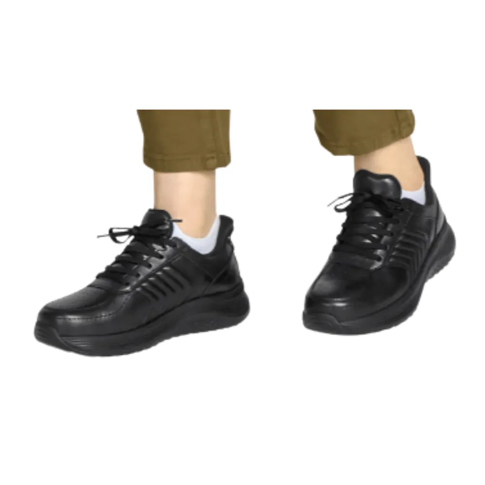 Orthofeet Roam Women Hand's Free Stability Sneaker Black - 80082 Stretch Laces For Sneakers