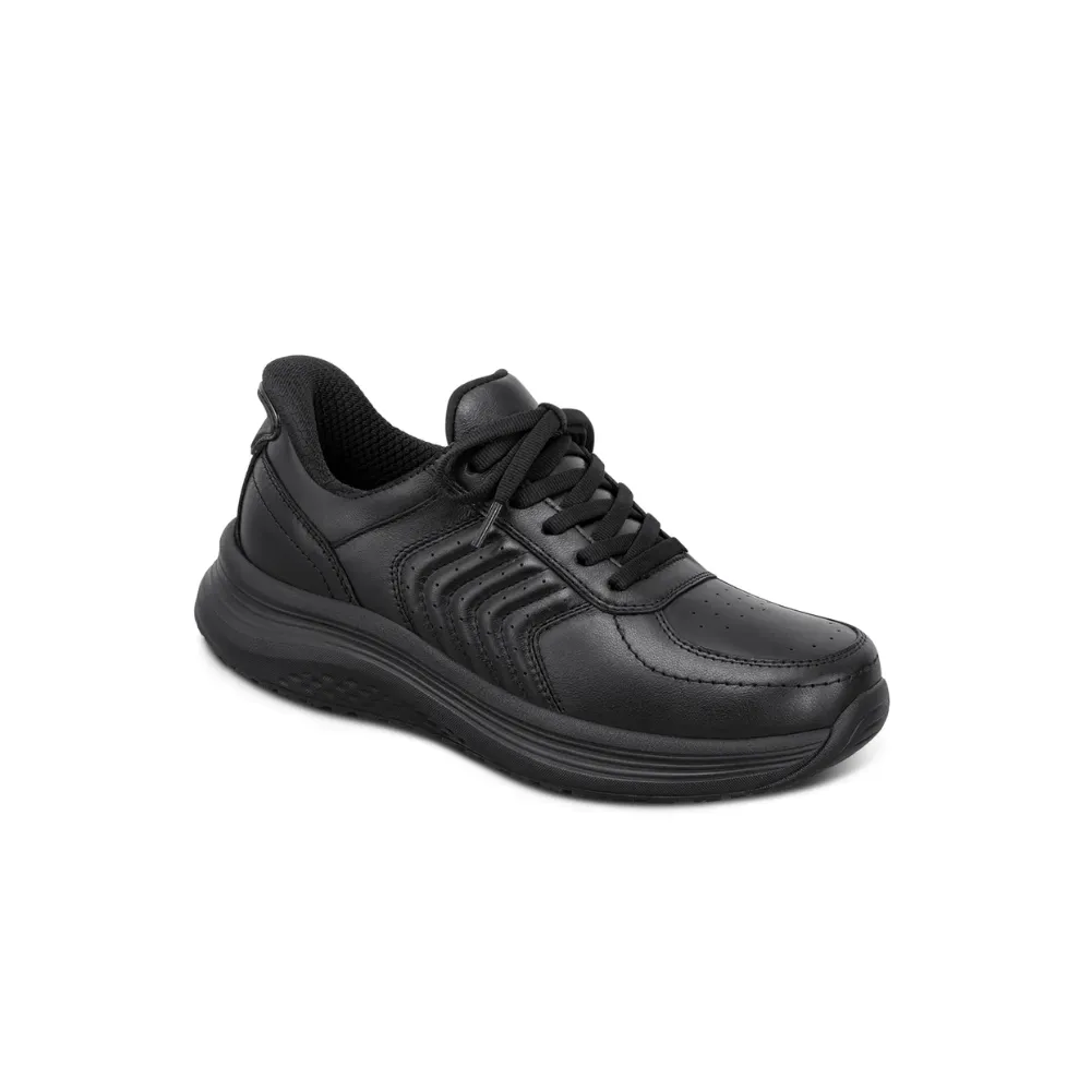 Non Slip Shoes Sneakers Orthofeet Roam Women Hand's Free Stability Sneaker Black - 80082