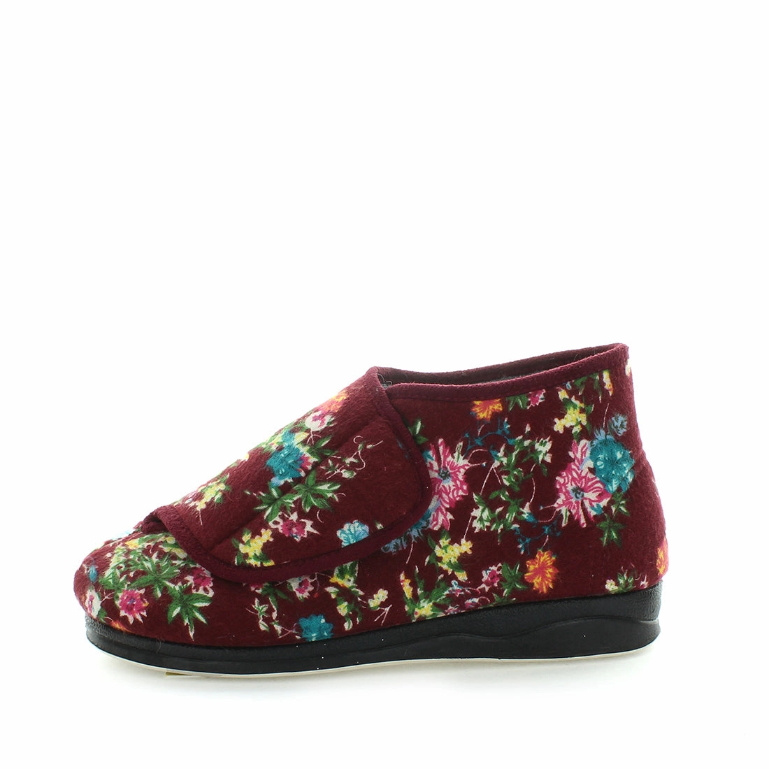 Panda Efran Women's Bootie Slippers - Burgundy Floral Dbz Slippers