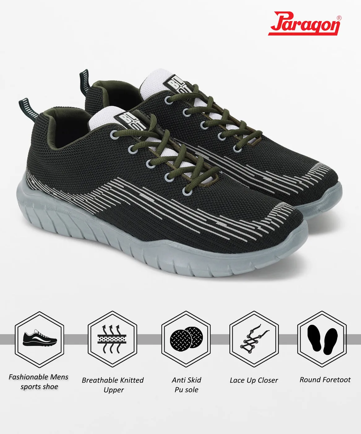 Sporty Business Casual Shoes Paragon PUK1229G Men Casual Shoes | Stylish Walking Outdoor Shoes | Daily & Occasion Wear | Smart & Trendy | Comfortable Cushioned Soles