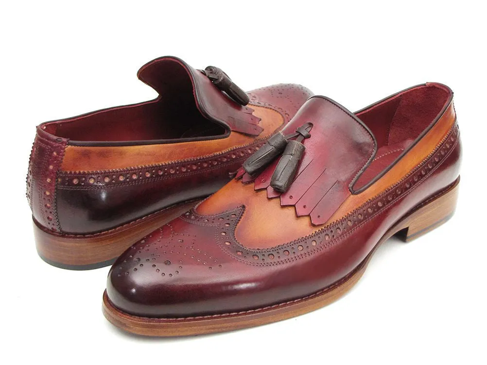 Paul Parkman Kiltie Tassel Loafer Tobacco & Bordeaux Cushionaire Loafers