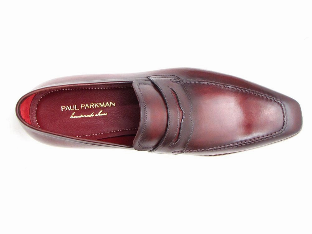 Paul Parkman Men's Penny Loafer Bordeaux Calfskin Best Suede Loafers