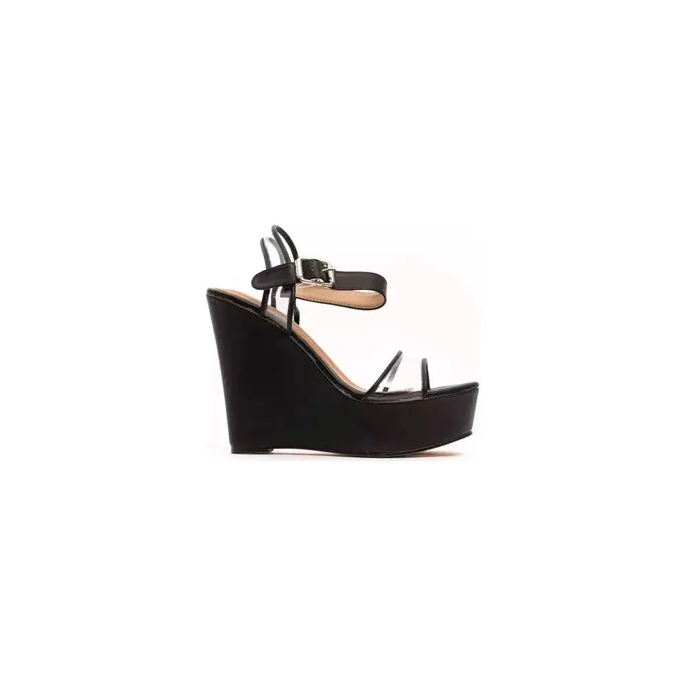 Pch Originel Black Polyethylene Women Sandal Jeffrey Campbell Platform Sandals