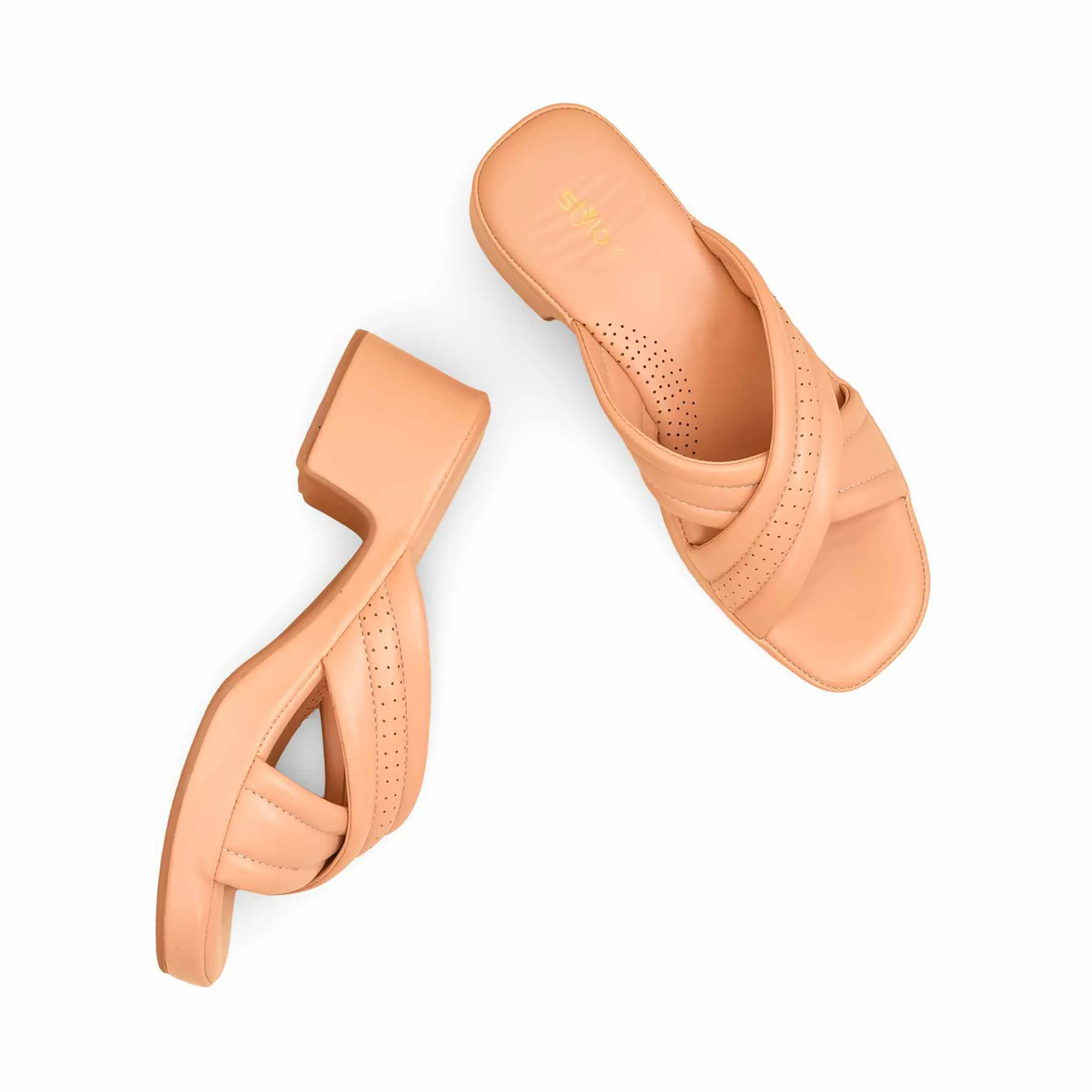 Peach Formal Slipper For Ladies PU0619 Ballet Slippers Shoes