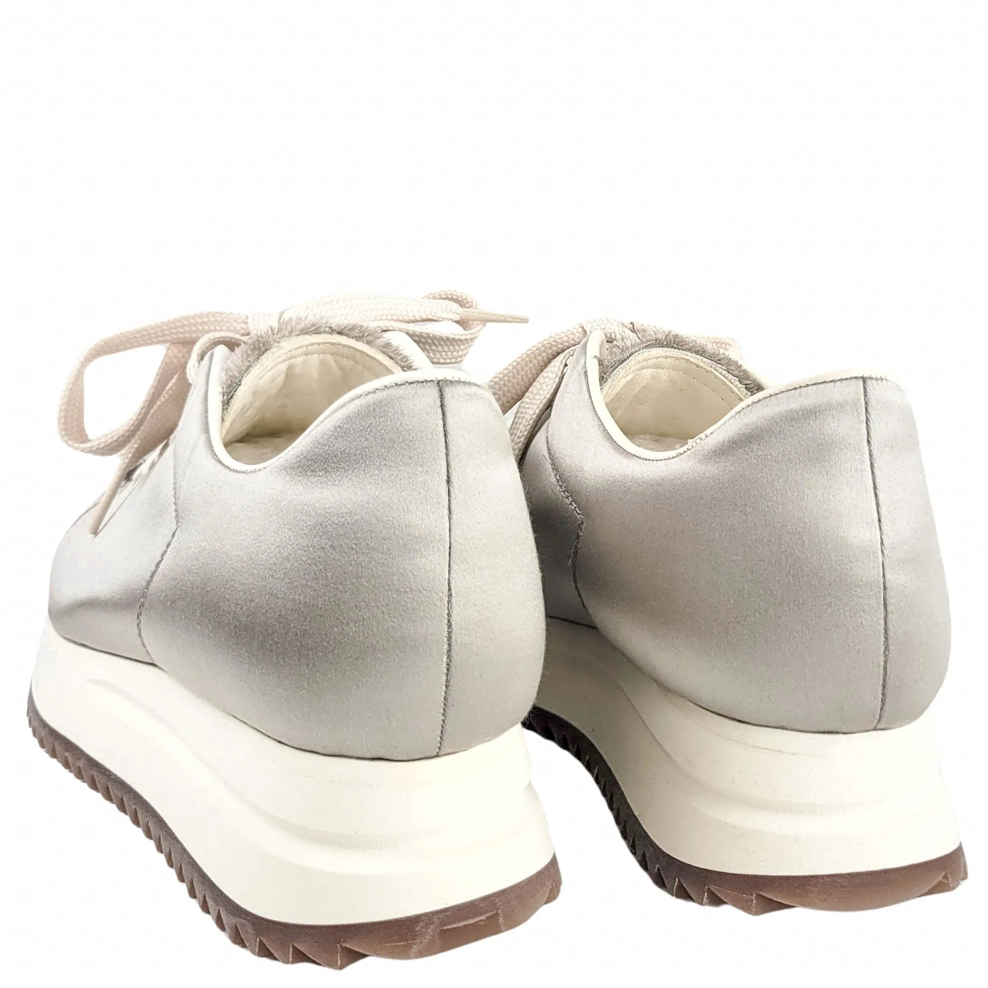 The Best Work Shoes For Flat Feet Pedro Garcia Orinda Satin Sneakers in Pipa