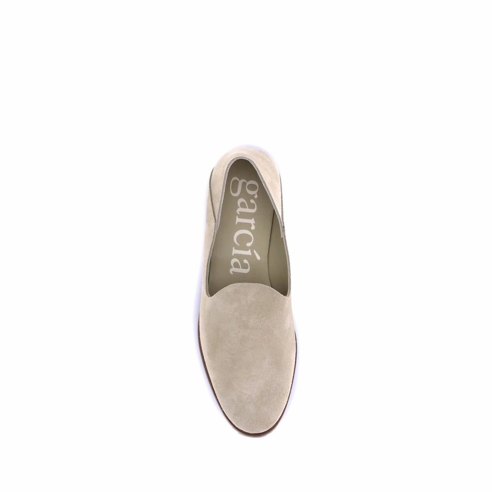 Loafers On Feet Pedro Garca Beige Calf Leather Bos Taurus Slip-On Loafers
