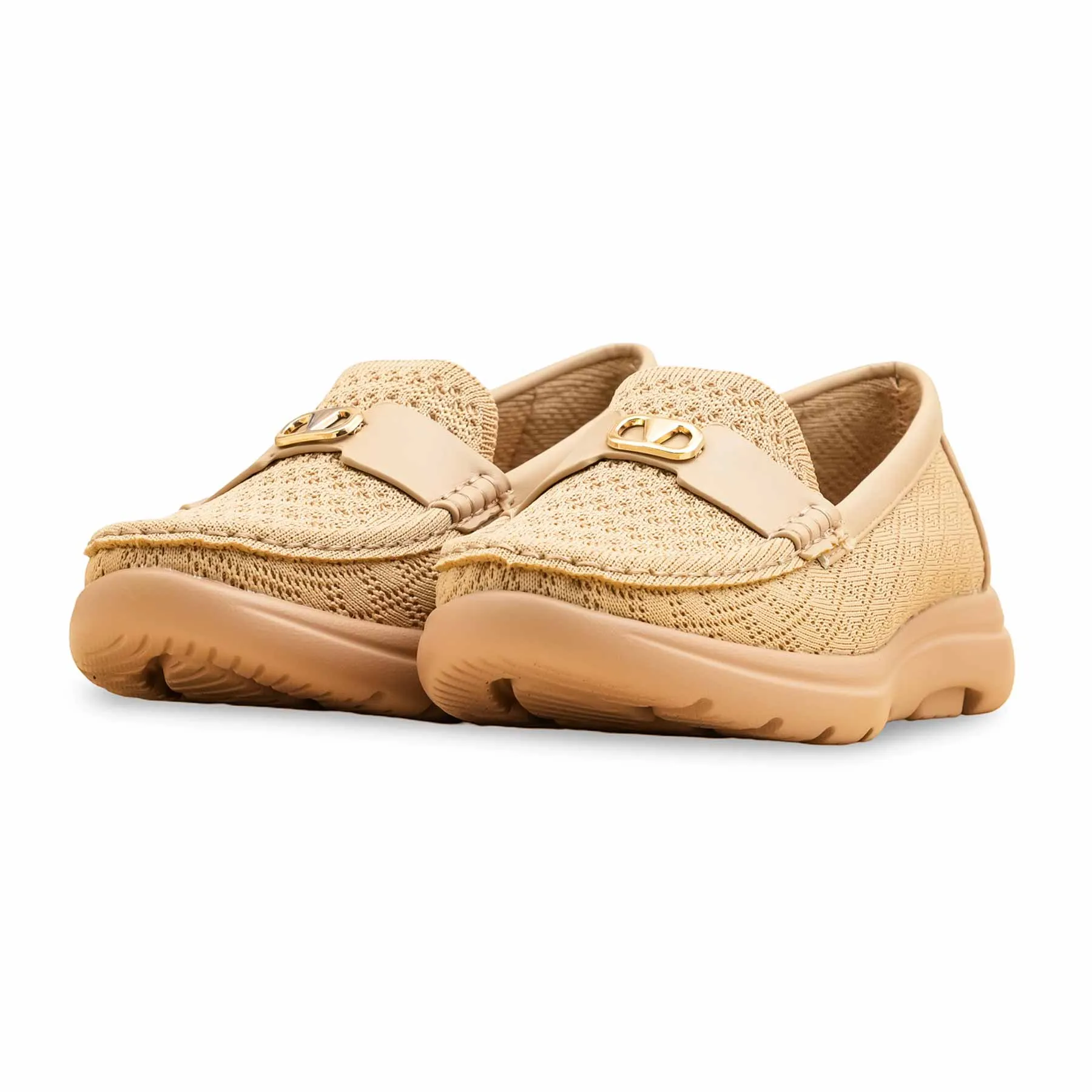 Cavender's Casual Shoes Beige Moccasin For Women WN4516