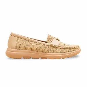 Casual Shoe Sole Beige Moccasin For Women WN4516