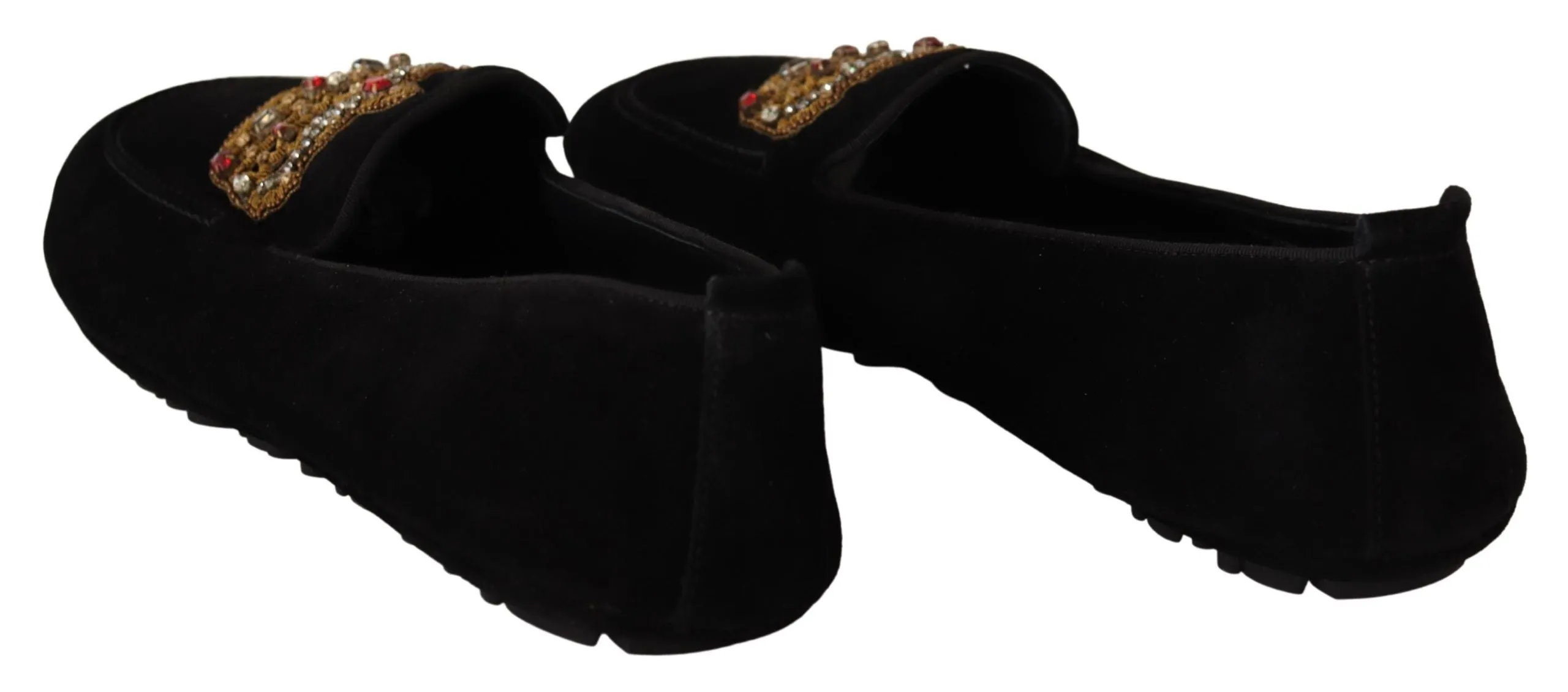 Loafers For Sale Black Leather Crystal Gold Crown Loafers Shoes