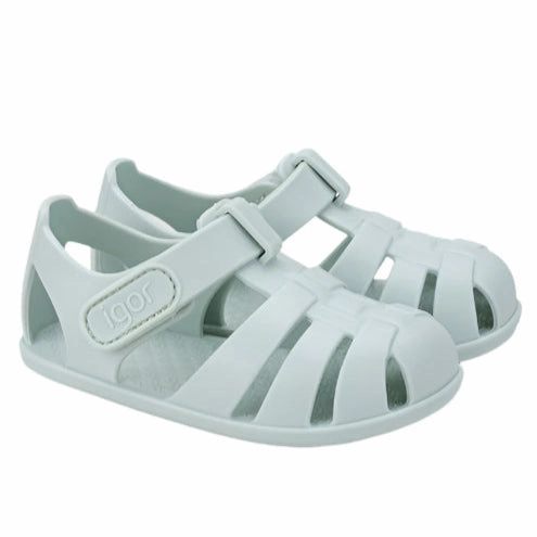 Igor Boy's And Girl's Nemo Solid Sandals - Menta Open Toe Wedge Sandals